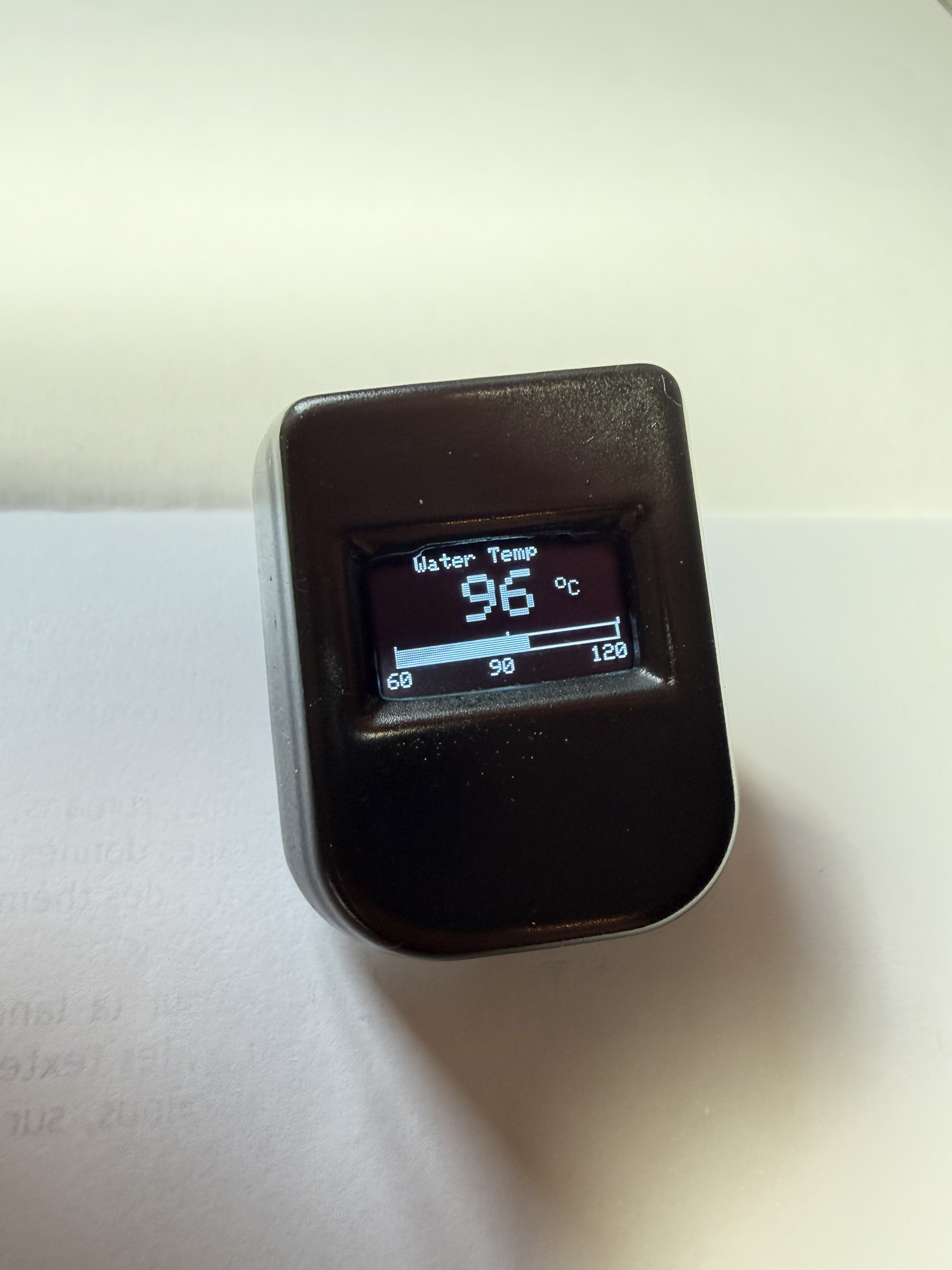 Water temperature display - 96°C